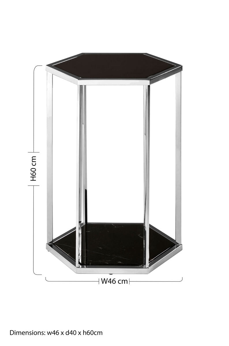 Piermount Black And Silver End Table - Image 5