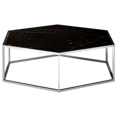 Piermount Silver Frame Hexagon Coffee Table