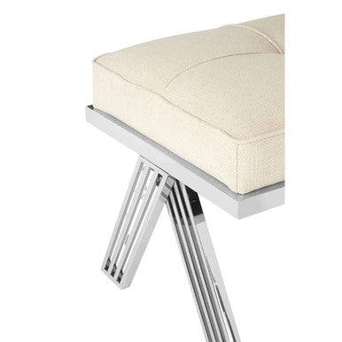 Piermount Stool with cream textured seat