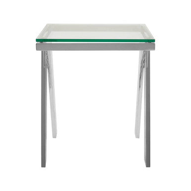 Piermount Clear Glass End Table
