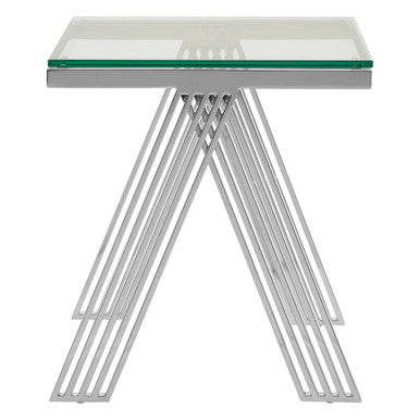 Piermount Clear Glass End Table