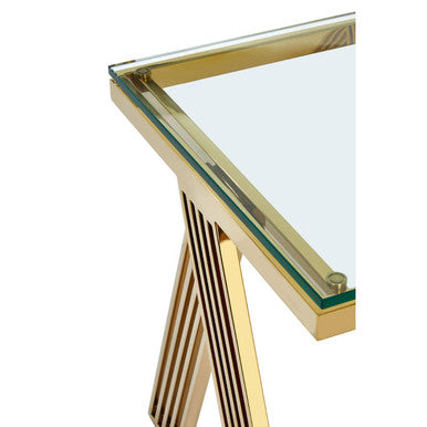 Piermount Gold Finish Side Table - Image 4