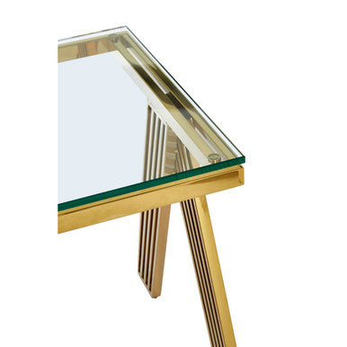 Piermount Gold Finish Side Table - Image 5