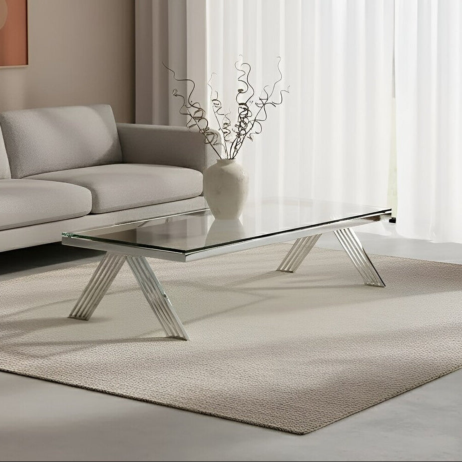Piermount Clear Glass Coffee Table - Image 1