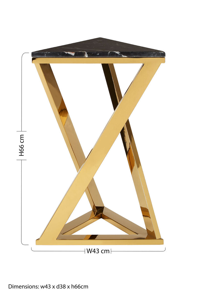 Piermount Black And Gold End Table - Image 5