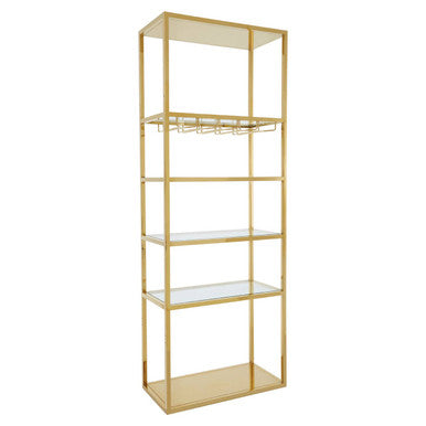 Piermount Gold Bar Shelf Unit With Glass Rack - Image 6