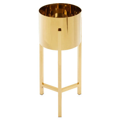 Piermount Large Gold Finish Planter
