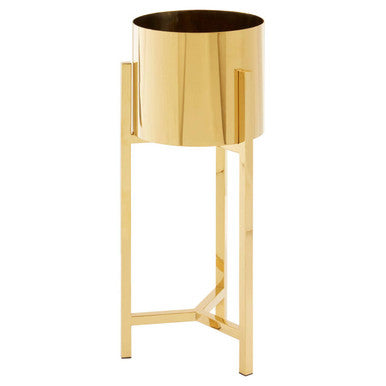 Piermount Large Gold Finish Planter - Image 4
