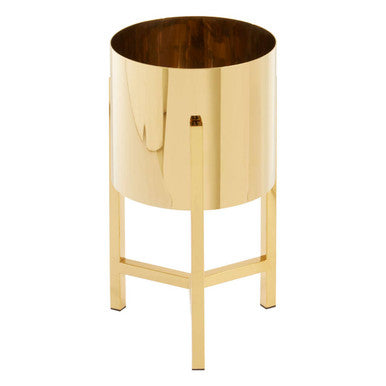 Piermount Small Gold Finish Planter - Image 3