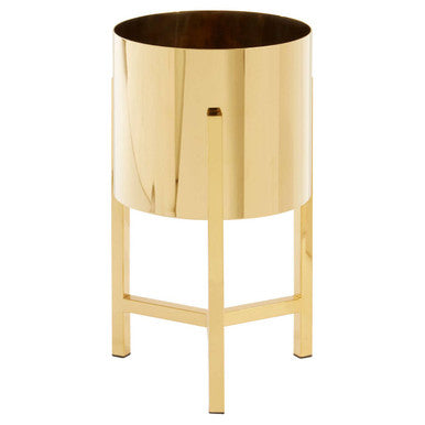 Piermount Small Gold Finish Planter - Image 1