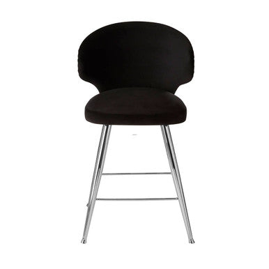 Piermount Black Velvet Bar Stool - Image 2