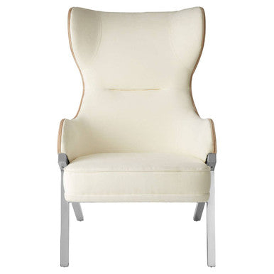 Piermount Ivory Wingback Chair - Image 2