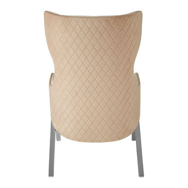 Piermount White Fabric Chair