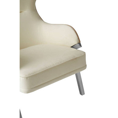 Piermount Ivory Wingback Chair