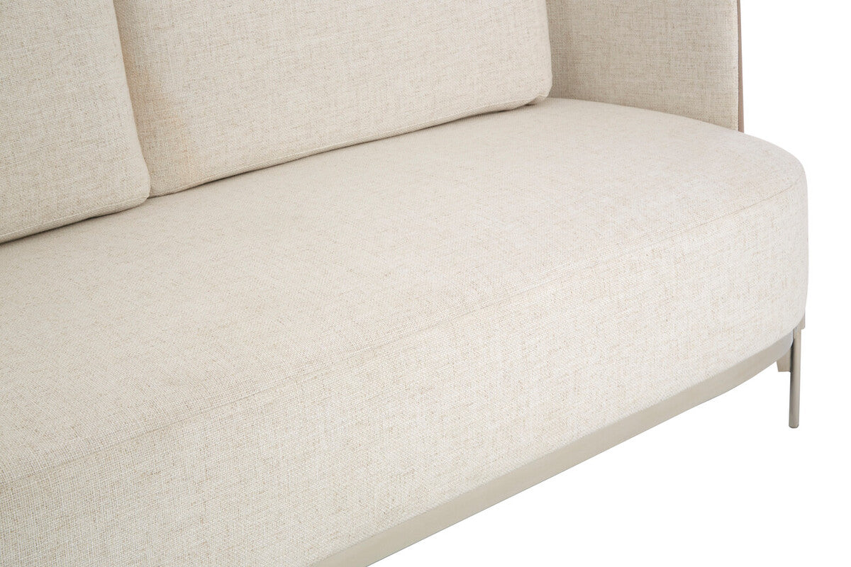 Piermount Ivory and Mink 2 Seater Sofa