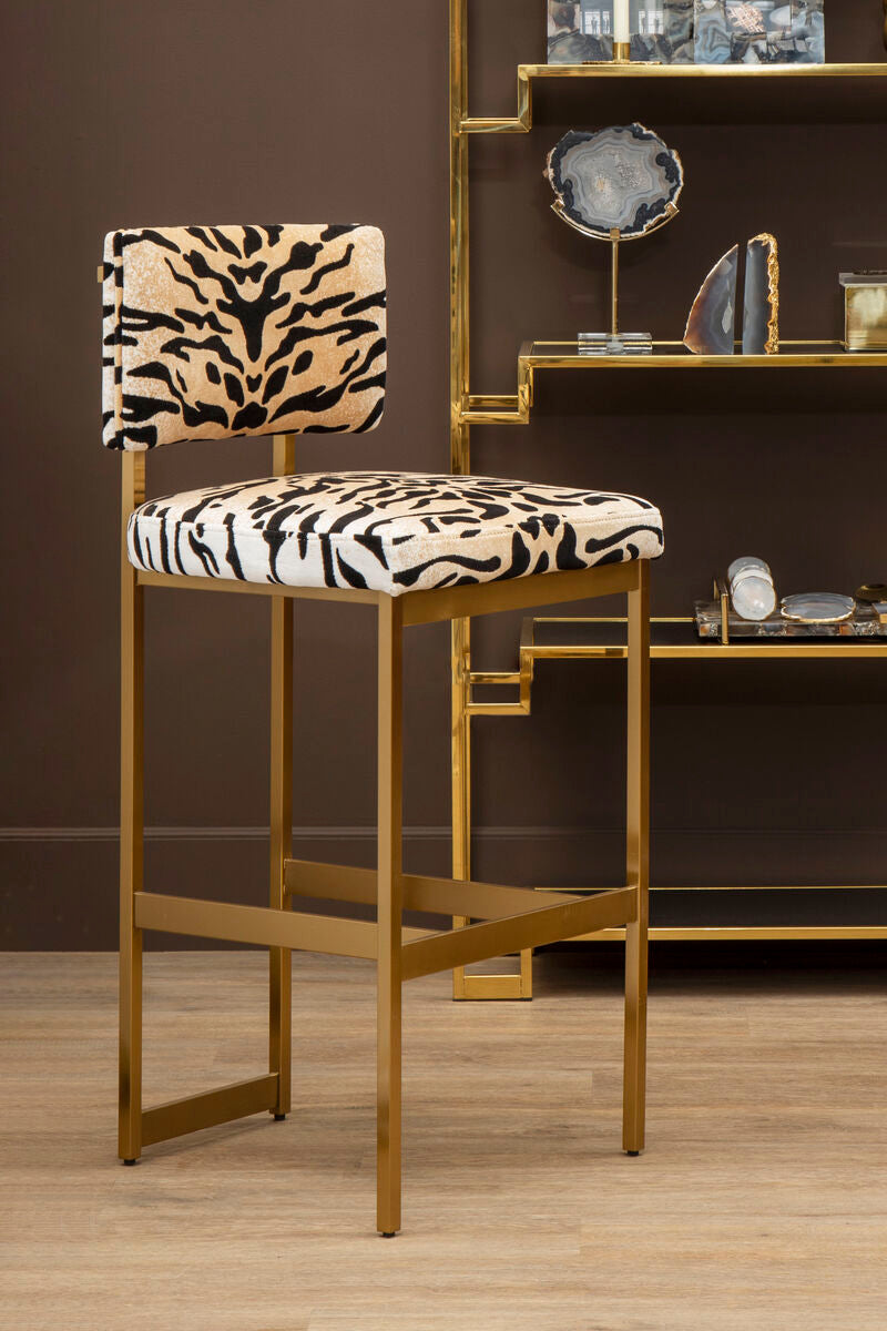 Manhattan Tiger Print Bar Stool - Image 3
