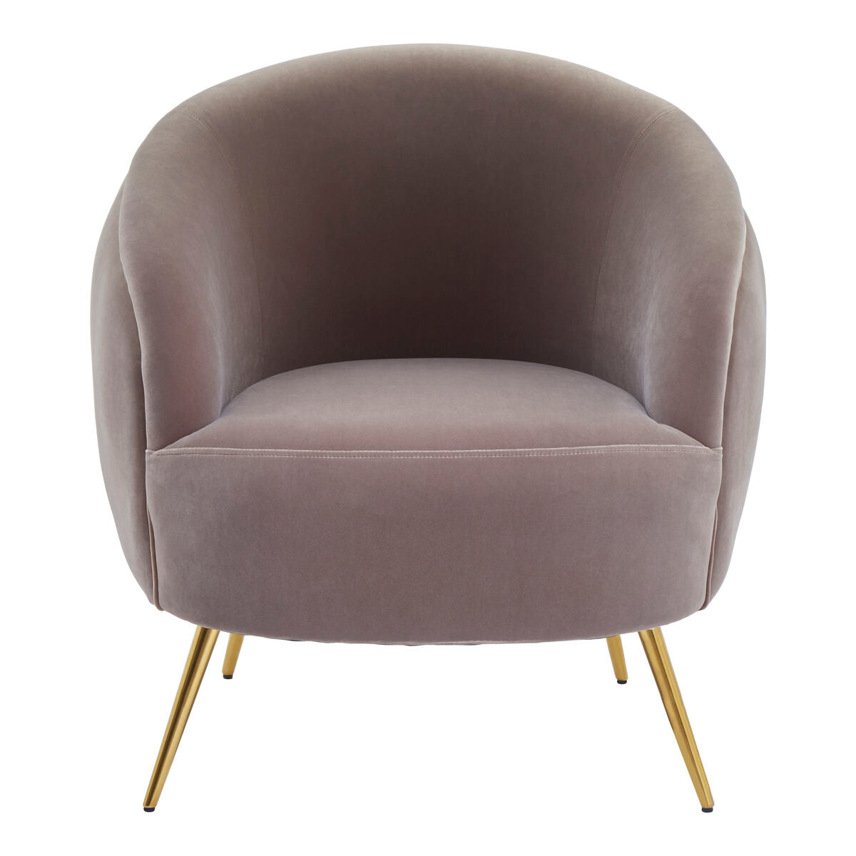 Manhattan Mink Velvet Curved Accent Chair - Image 2