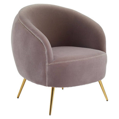 Manhattan Mink Velvet Curved Accent Chair - Image 4