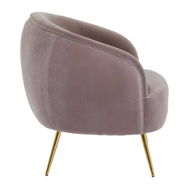 Manhattan Mink Velvet Curved Accent Chair - Image 5