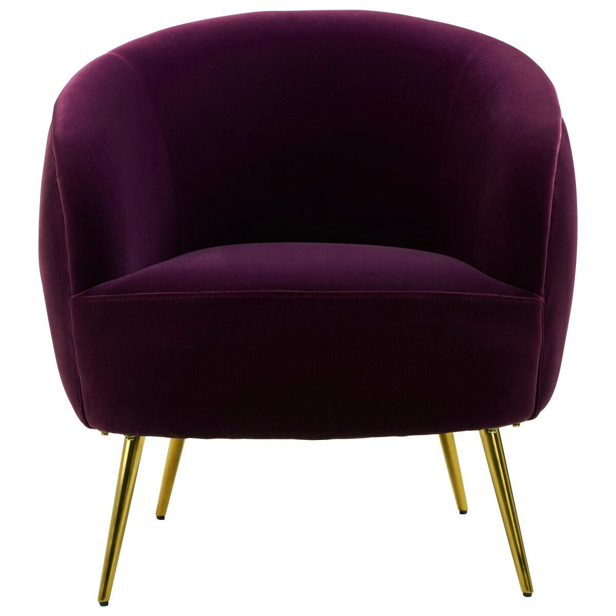 Manhattan Purple Velvet Curved Accent Chair - Image 2