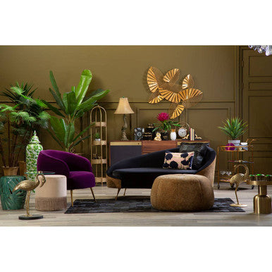 Manhattan Purple Velvet Curved Accent Chair - Image 3
