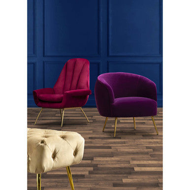 Manhattan Purple Velvet Curved Accent Chair - Image 8