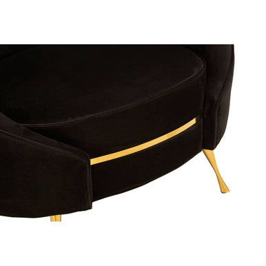 Manhattan Black Velvet Cocoon Chair