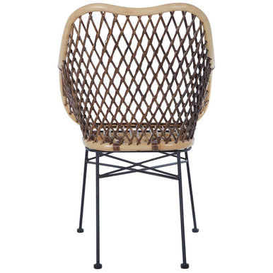 Manado Natural Rattan and Metal Chair