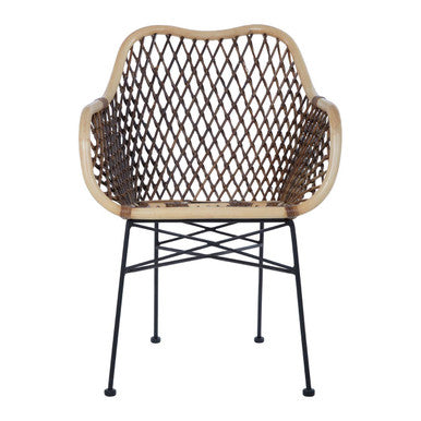Manado Natural Rattan and Metal Chair