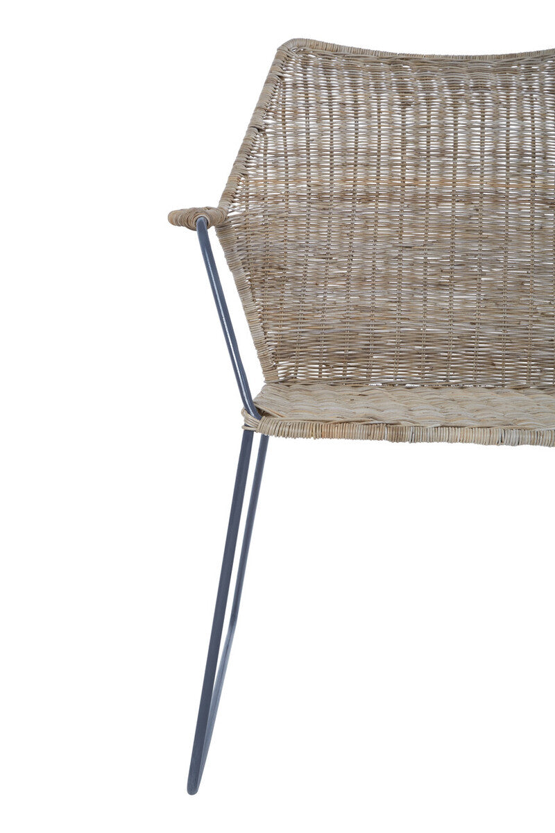 Manado Angled Design Natural Rattan Chair