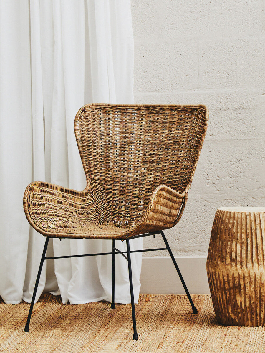 Manado Curved Design Natural Rattan Chair