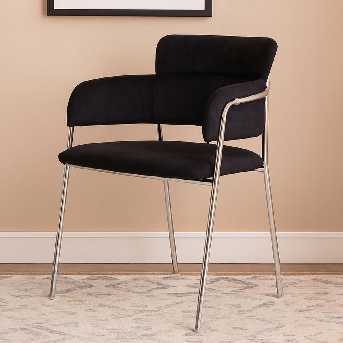 Tamzin Black Velvet Dining Chair