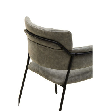 Tamzin Grey Faux Leather Dining Chair