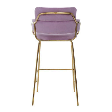 Tamzin Pink Velvet Bar Chair