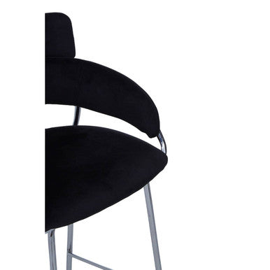 Tamzin Black Velvet Bar Chair