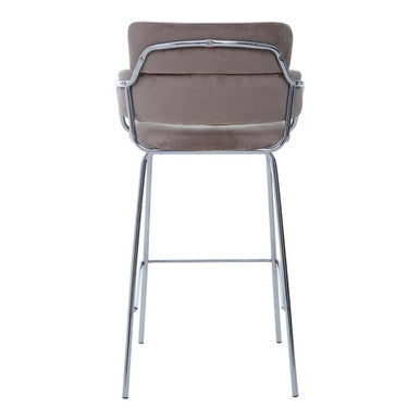 Tamzin Mink Velvet Bar Chair