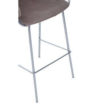Tamzin Mink Velvet Bar Chair
