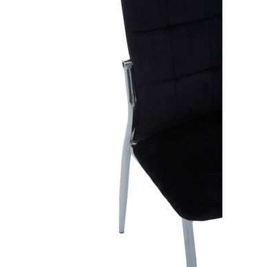 Tamzin Black Velvet High Back Dining Chair
