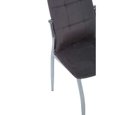 Tamzin Grey Velvet High Back Dining Chair
