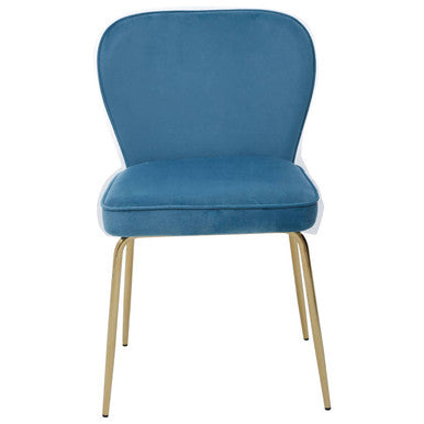 Tamzin Blue Velvet Curved Back Dining Chair