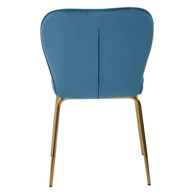 Tamzin Blue Velvet Curved Back Dining Chair