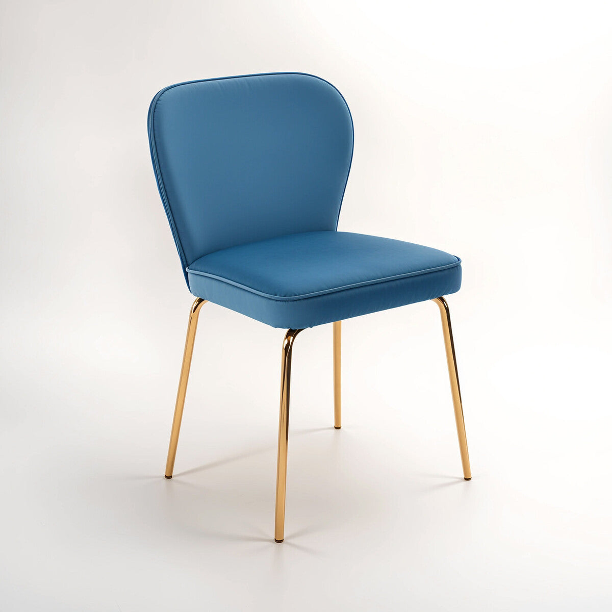 Tamzin Blue Velvet Tapered Back Dining Chair