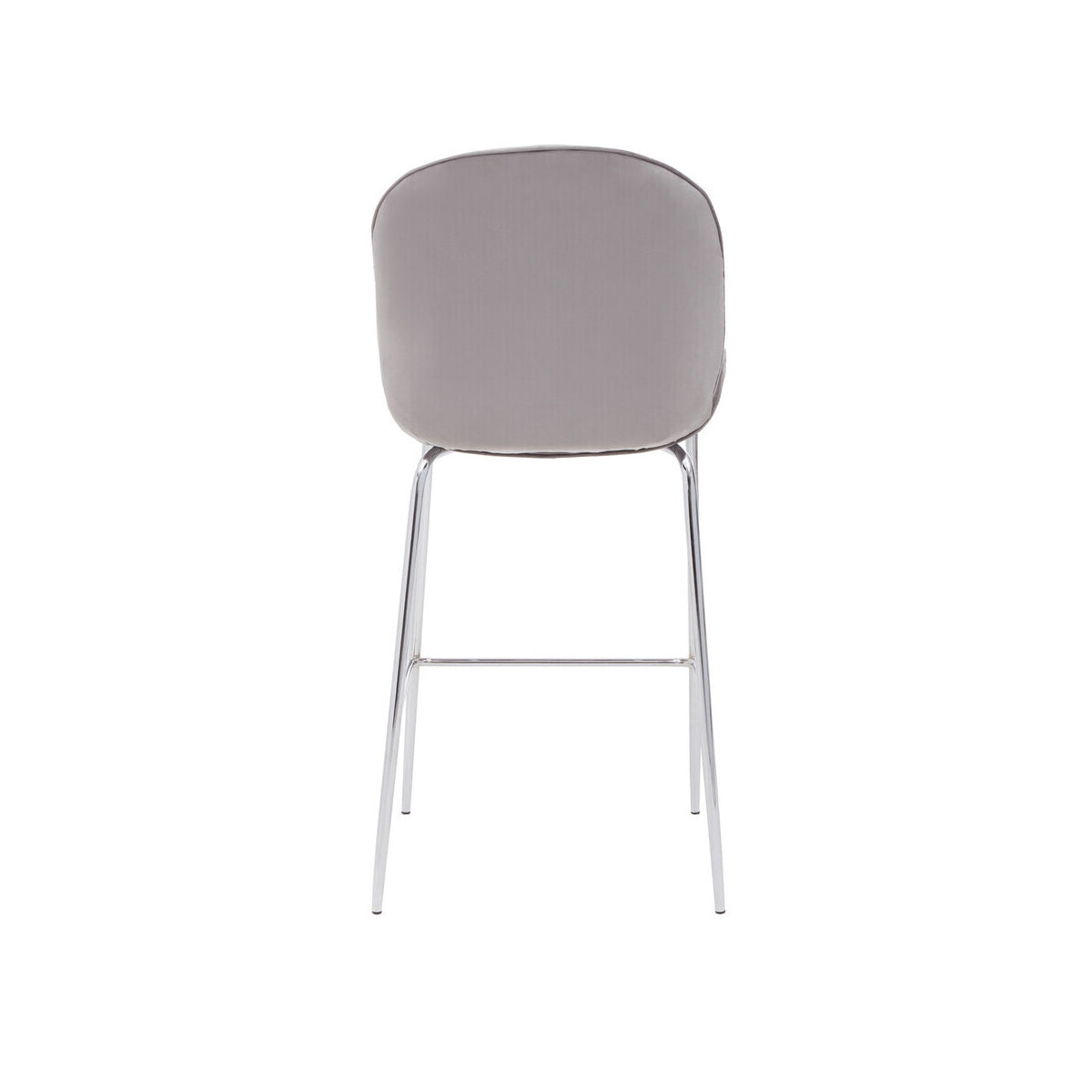 Tamzin Mink Velvet Chrome Finish Bar Chair