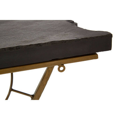 Rany Black Stone Top Console Table