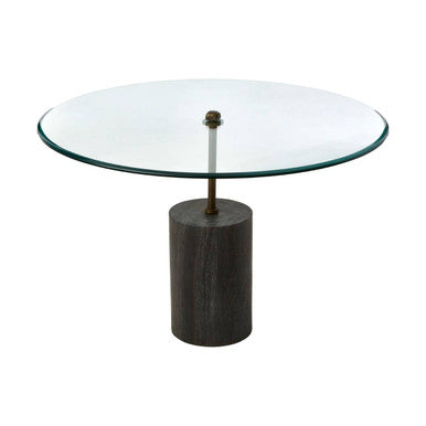 Rany Glass And Black Marble Side Table - Image 4