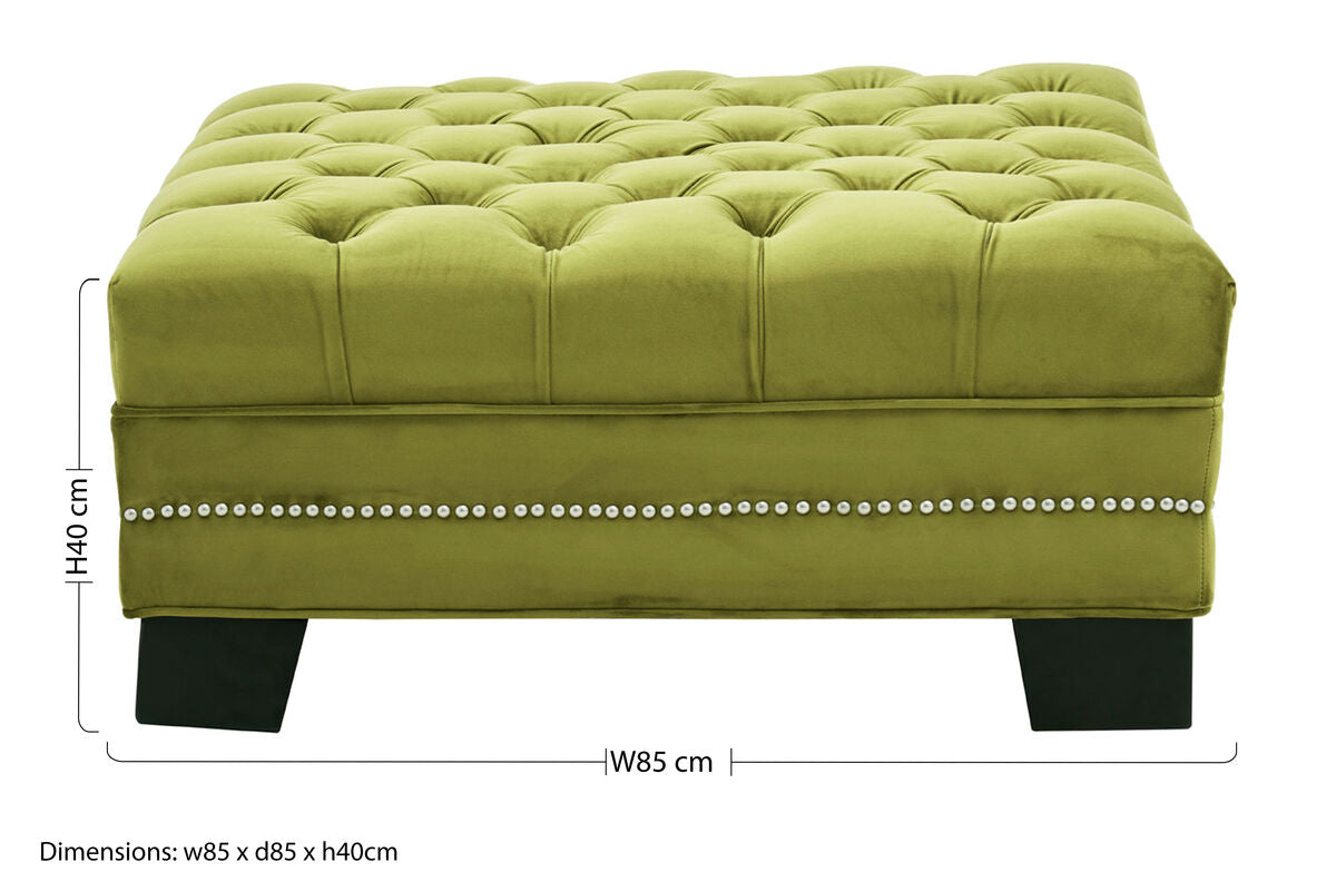 Sofia Moss Velvet Footstool