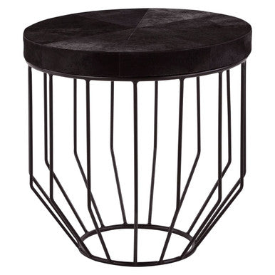 Kensington Townhouse Hair On Hide Top Round Side Table - Image 2
