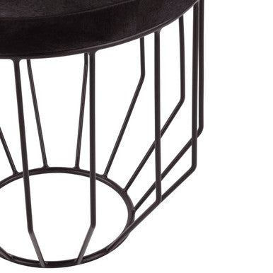 Kensington Townhouse Hair On Hide Top Round Side Table - Image 5