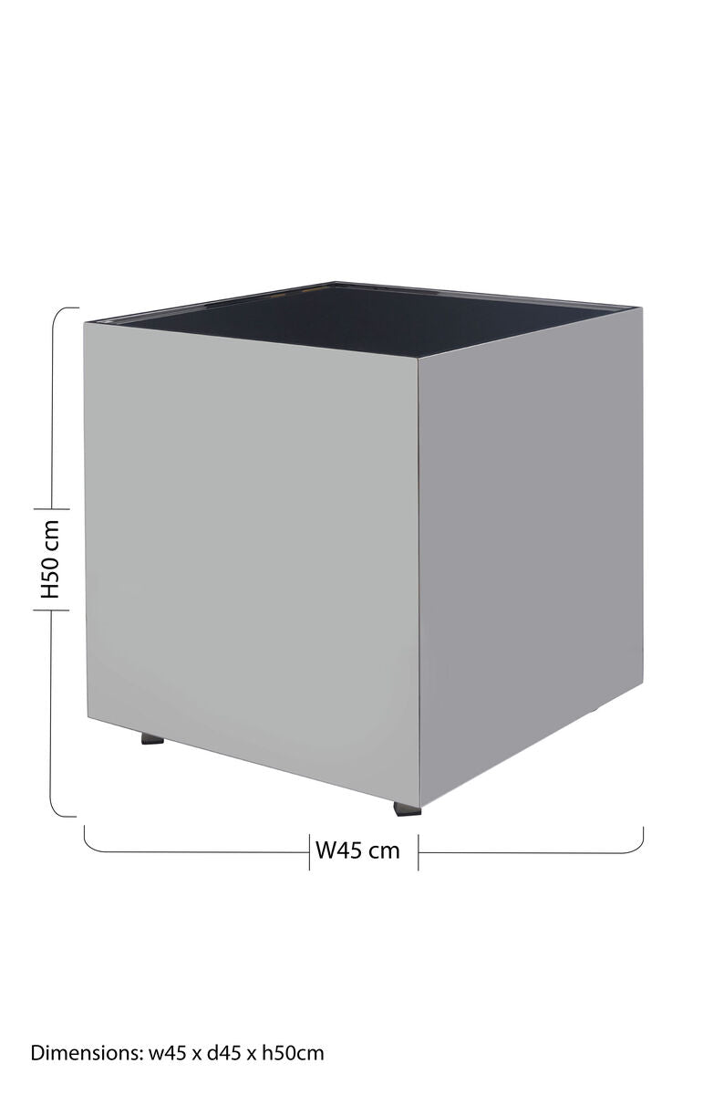 Carlox Square Chrome Finish Side Table - Image 7