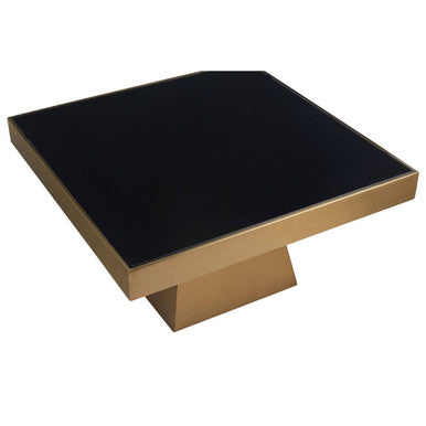 Carlox Square Gold Finish Coffee Table - Image 5